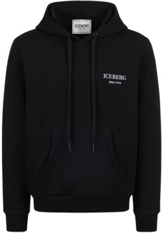 Iceberg Sweatshirts Iceberg , Black , Heren - 2Xl,Xl,L,M,S
