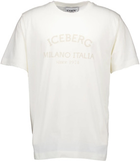 Iceberg t-shirts ecru Iceberg , White , Heren - 2Xl,Xl,L,M,S