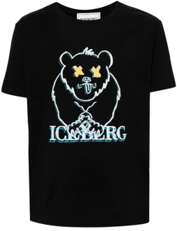 Iceberg T-Shirts Iceberg , Black , Heren - S