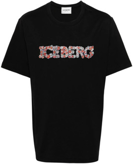 Iceberg T-Shirts Iceberg , Black , Heren - Xl,L,S