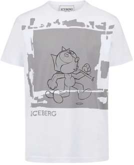 Iceberg T-Shirts Iceberg , White , Heren - Xl,L,M,S,3Xl