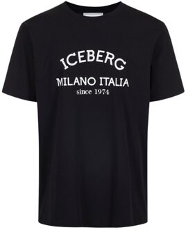 Iceberg T-shirts Zwart - L