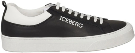 Iceberg Zwarte Sneakers Iceberg , Black , Heren - 44 Eu,40 EU