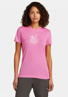 Icebreaker 150 Tech Lite T-shirt Fresh Fern Dames Roze - XL