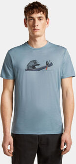 Icebreaker Merino 150 Tech Lite Canoe Companions Tee Blauw - XL