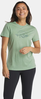 Icebreaker Merino 150 Tech Lite Sunrise Sumit T-shirt Dames Groen