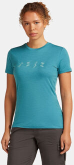 Icebreaker Merino 150 Tech Lite Tee Snow Dames Blauw