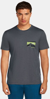 Icebreaker Merino 150 TechLite Tee Infographic Top Grijs - L