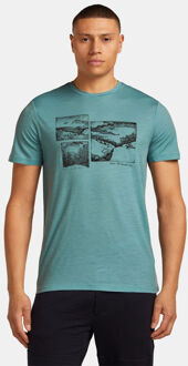 Icebreaker Merino 150 TechLite Tee Journey Top Blauw - XXL