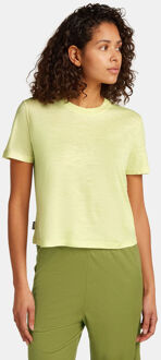 Icebreaker Tech Lite III Crop T-shirt Dames Geel - M