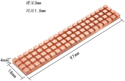 Icepc Msata Zuiver Koper Heatsink Pcie Koeler Met Hoge Prestaties Thermische Geleidbaarheid Lijm Voor Koeling Mini 1.5mm