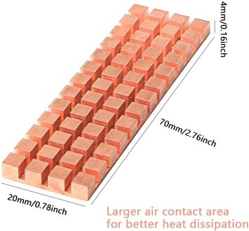 Icepc Msata Zuiver Koper Heatsink Pcie Koeler Met Hoge Prestaties Thermische Geleidbaarheid Lijm Voor Koeling Mini 2.0mm