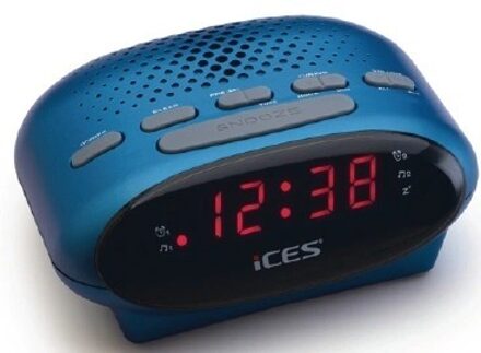 ICES ICR-210 Wekker radio Blauw