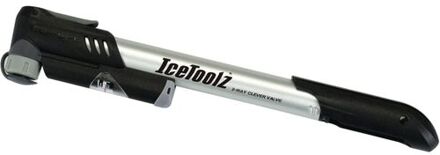 IceToolz Minipomp VeloAgile hogedruk met meter Zilverkleurig