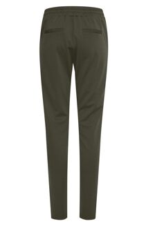 ICHI Casual Broek met Trekkoord Taille Donkergroen