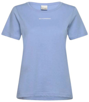 ICHI Kamille T-shirt Blauw Ichi , Blue , Dames - 2Xl,Xl,L,M,S