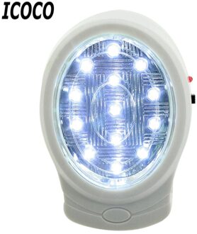 Icoco 1Pc 2W 13 Led Oplaadbare Thuis Noodverlichting Automatische Stroomuitval Uitval Lamp Nachtlampje 110-240V Us Plug