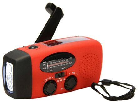 Icoco 3 In 1 Emergency Charger Zaklamp Hand Crank Generator Wind Up Solar Dynamo Powered Fm/Am Radio Lader led Zaklamp