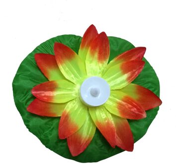 Icoco Led Kunstmatige Lotus Kleurrijke Veranderd Drijvende Bloem Lampen Water Zwembad Wishing Licht Lantaarns Party Supply Geel