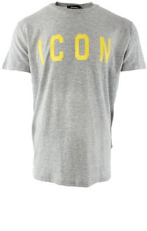 Icon T-shirt met ripped details Grijsmele - L