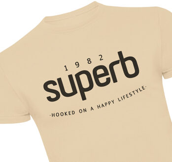 ICON TEE heren t-shirt met korte mouwen en ronde hals Beige - XL