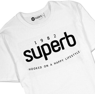 ICON TEE heren t-shirt met korte mouwen en ronde hals Wit - L