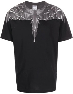 Icon Wings Regular T-Shirt Marcelo Burlon , Black , Heren - 2Xl,M