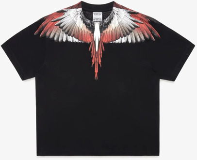 Icon wings t-shirt red Zwart - S