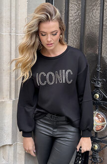 Iconic Studs Sweater Black Zwart