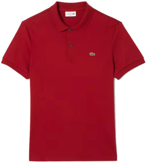 Iconische Cotton Pima Polo in Dierse Kleuren Lacoste , Red , Heren - S