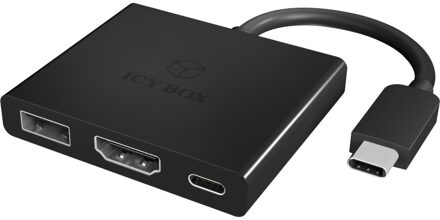 ICY BOX IB-DK4031 CPD USB-C Multiport Adapter Zwart
