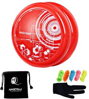 Icyoyo D3-DAWN Ster Patroon Abs Professionele Yoyo Bal Spin Klassieke Speelgoed Voor Kinderen rood