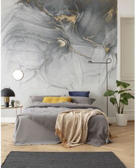 ID Fotobehang - Ink Gold Fluid 300x280cm - Vliesbehang Multikleur