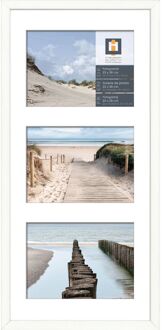 ID Fotolijst Madrid Wit 23x50cm 3 Foto's