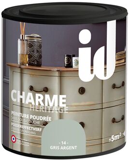 Id Krijtverf Effect Charme Meubels Zilvergrijs 500ml