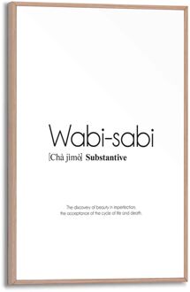 ID Schilderij Japanse Wijsheid - Zwart-wit - Mdf - 20x30cm