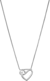 'Ida' Dames 925 Sterling Zilveren Ketting met Hangertje - Zilver ZH-7521 - maat