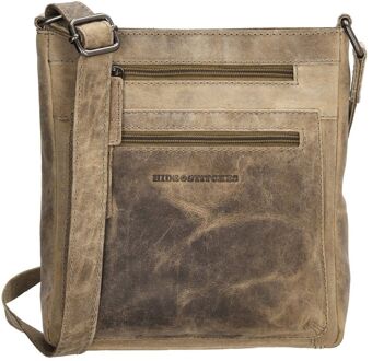 Idaho Dusk Schoudertas donkerzand damestas - H 22.5 x B 21 x D 7 cm