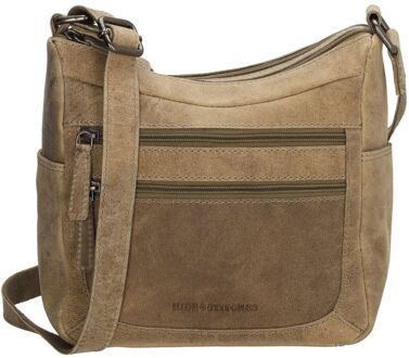 Idaho Shoulderbag darksand damestas Zand - H 22 x B 24 x D 10 cm