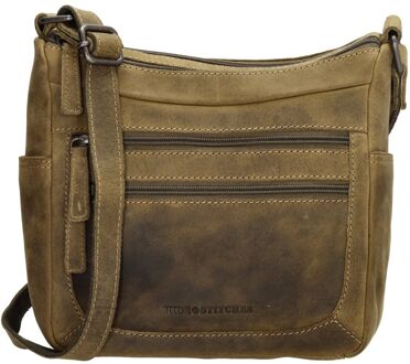 Idaho Shoulderbag olivegreen damestas Groen - H 22 x B 24 x D 10 cm