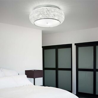 Ideaal Lux Pasha Plafondlamp - Chroom - Stijlvol En Krachtig - E14 Fitting