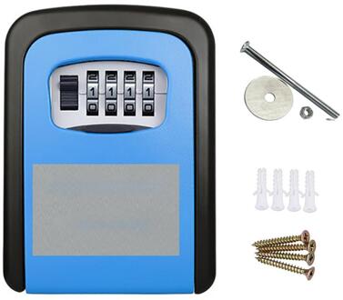 Ideaal Voor Sleutel Opslag Met EEN Grote Opslagruimte Renovatie B & b Wachtwoord Sleutel Opbergdoos Muur Sleutel Veilig kluis Blauw