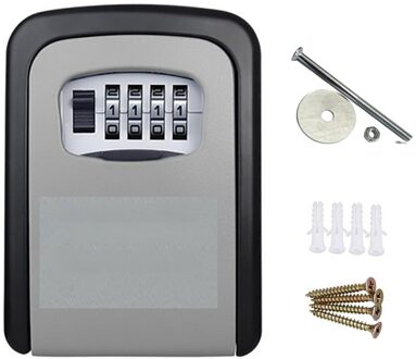 Ideaal Voor Sleutel Opslag Met EEN Grote Opslagruimte Renovatie B & b Wachtwoord Sleutel Opbergdoos Muur Sleutel Veilig kluis Grijs