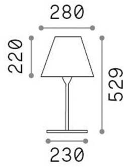 Ideal Lux Arcadia tafellamp voor buiten, antraciet, hoogte 53 cm antraciet, wit