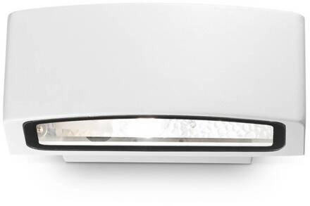 Ideal Lux buitenwandlamp Andromeda, wit, breedte 22 cm, aluminium