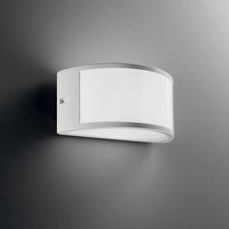 Ideal Lux buitenwandlamp Rex 1, wit, aluminium, IP44, E27