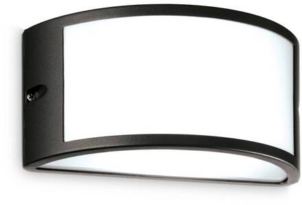 Ideal Lux buitenwandlamp Rex 1, zwart, aluminium, IP44, E27