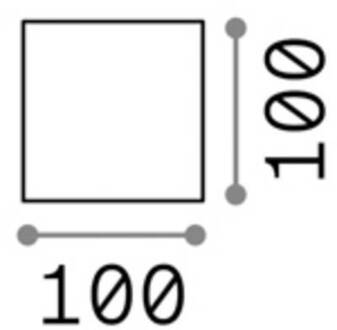 Ideal Lux buitenwandlamp Rubik antraciet aluminium 10 cm 4.000 K