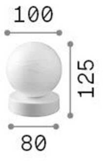 Ideal Lux Carta tafellamp, wit, kunststof, Ø 10 cm