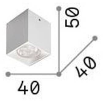 Ideal Lux downlight Dot Square zwart aluminium 3.000 K
